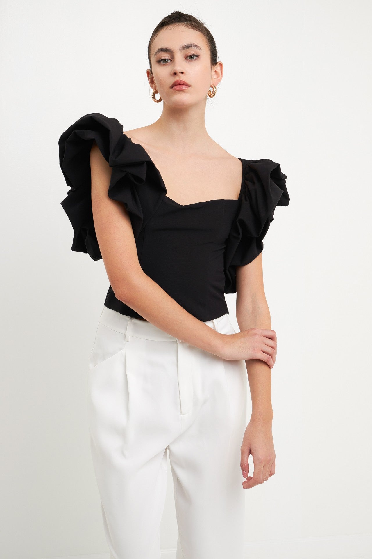Black Crop top