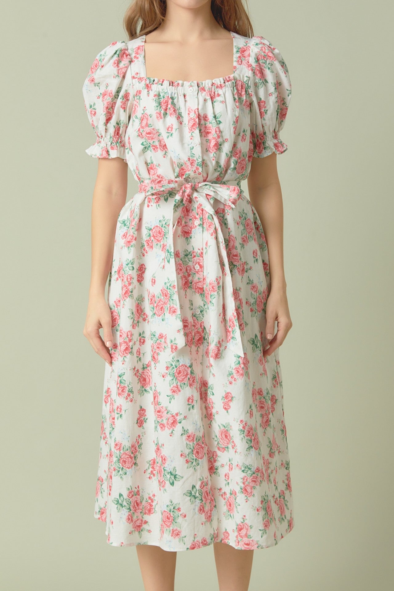 Floral Harmony Midi Dress