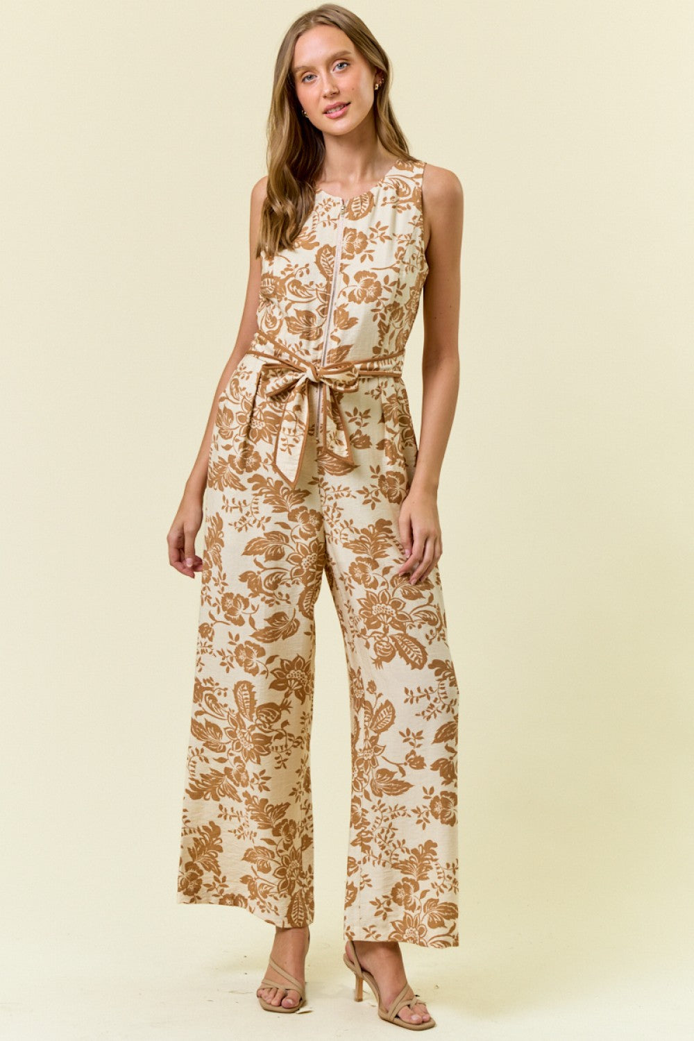 Mocha Bloom jumpsuit