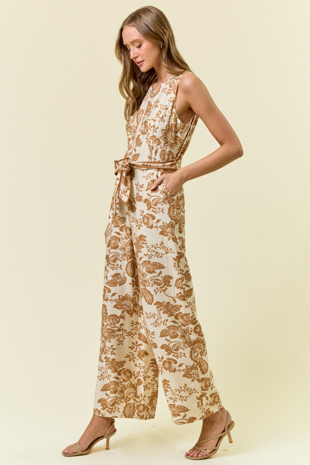 Mocha Bloom jumpsuit