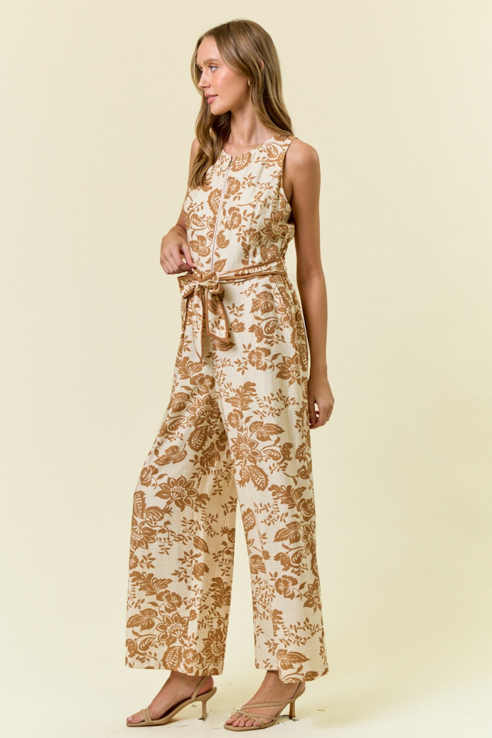 Mocha Bloom jumpsuit