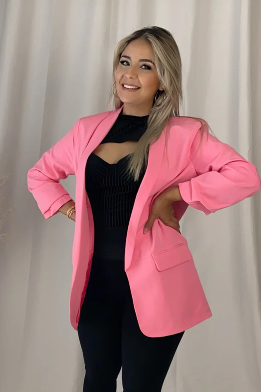 Fancy Slate Scrunched Sleeve Blazer Green