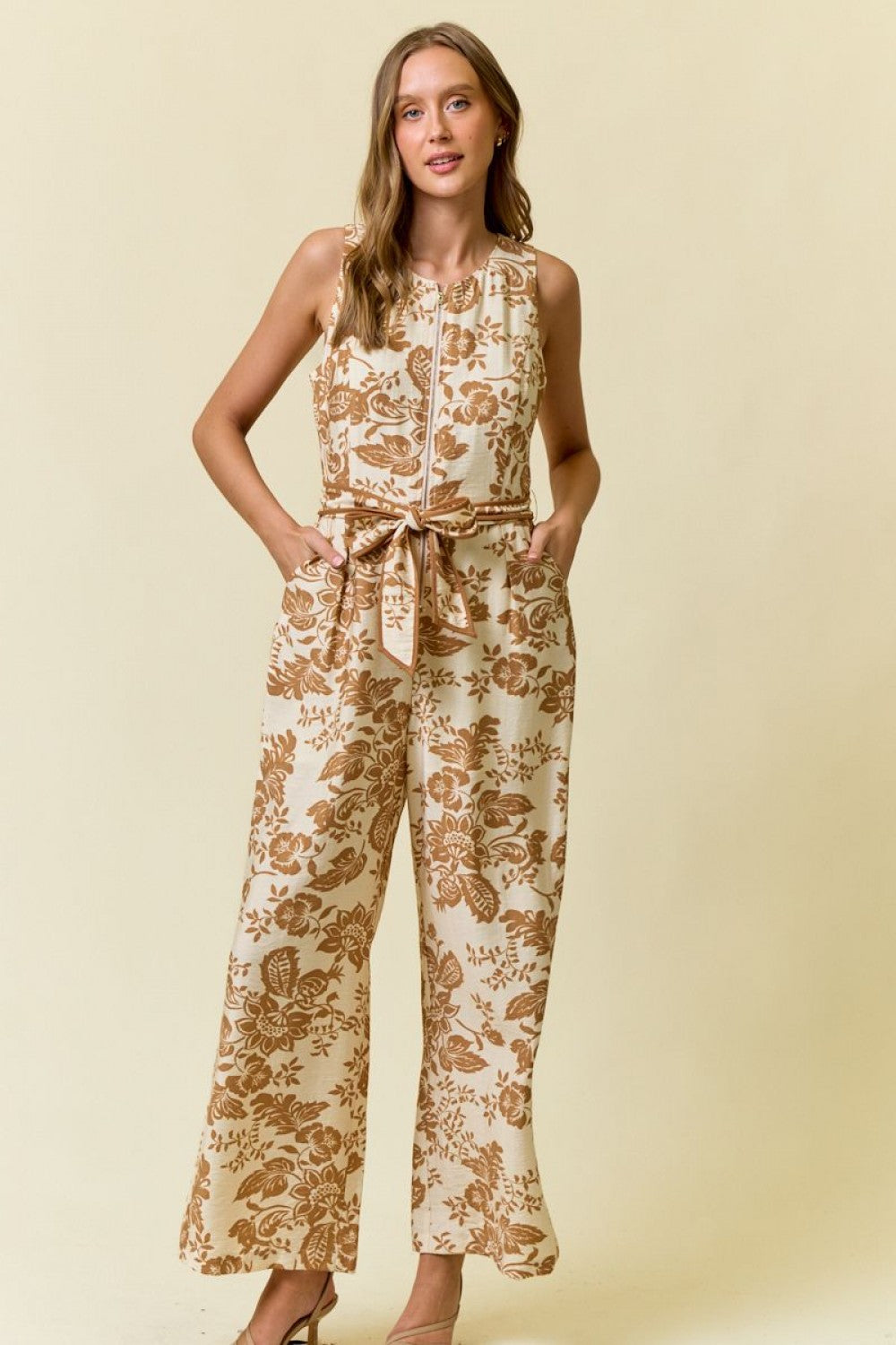 Mocha Bloom jumpsuit