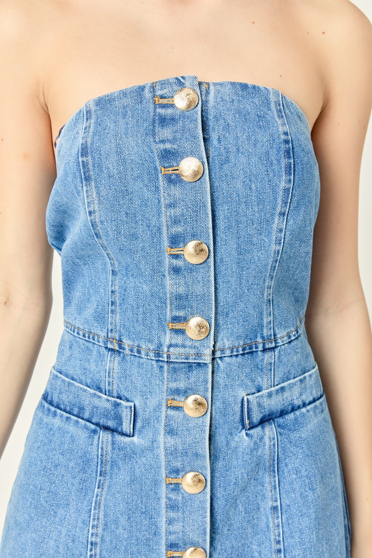 Denim Tube Dress