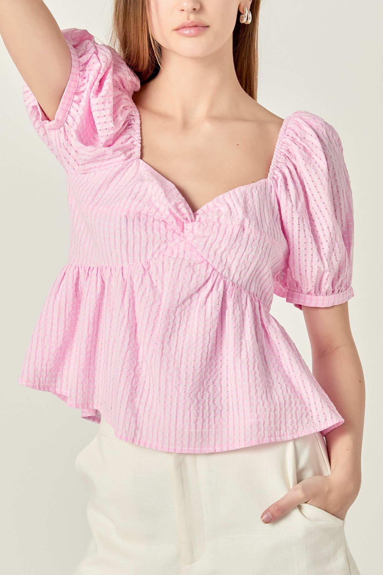 Gingham Grace Blouse