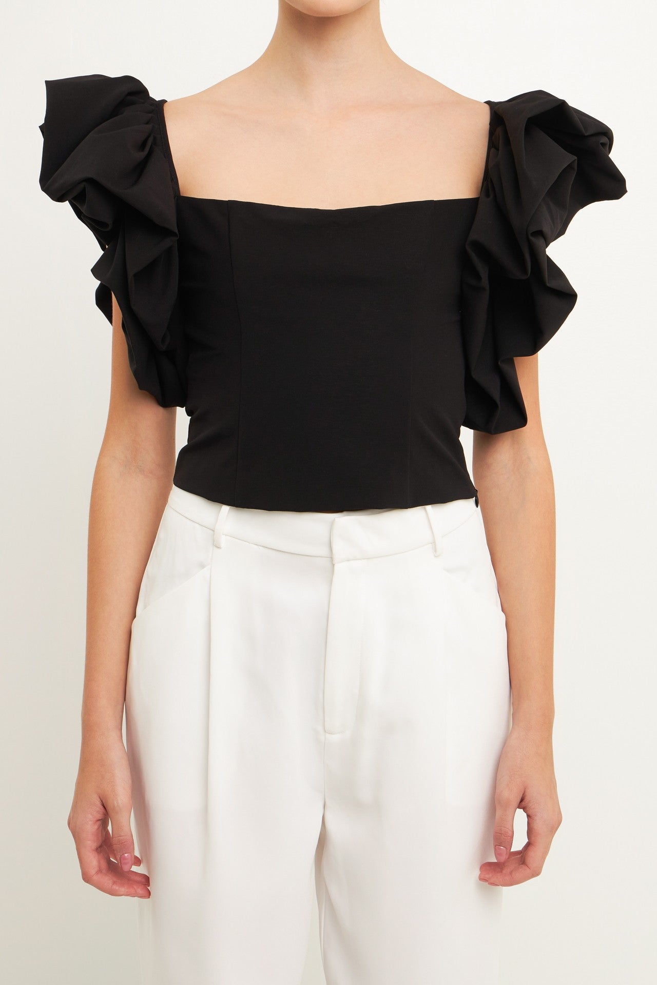 Black Crop top