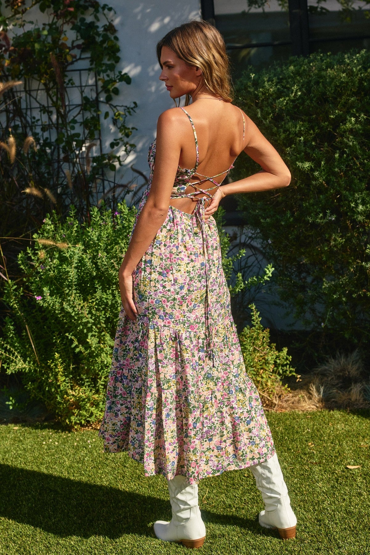 Destin Corset Tie Back Dress