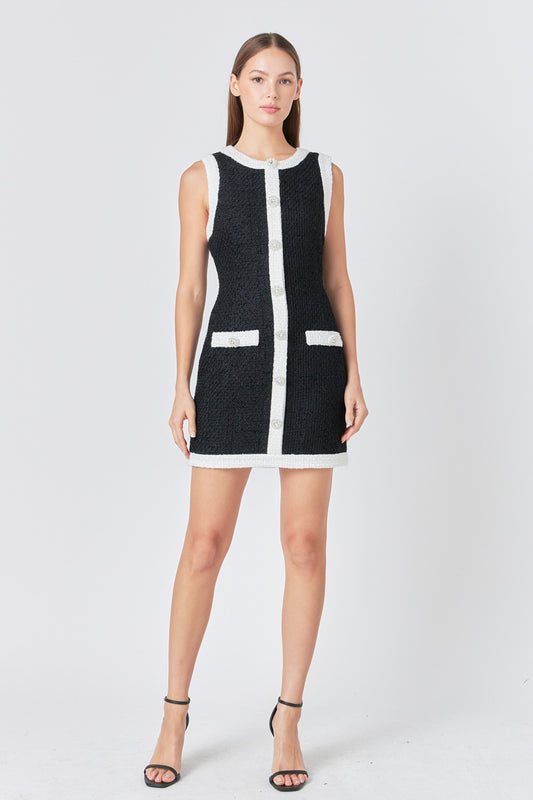 Midnight Tweed Dress