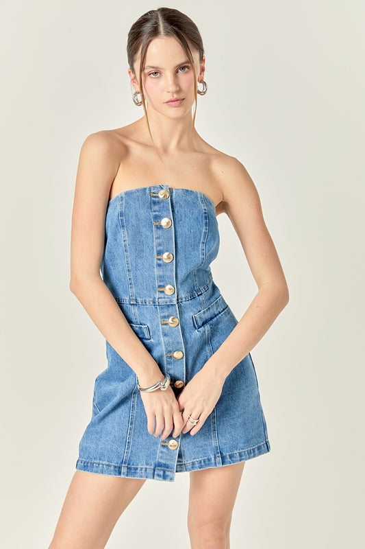 Denim Tube Dress