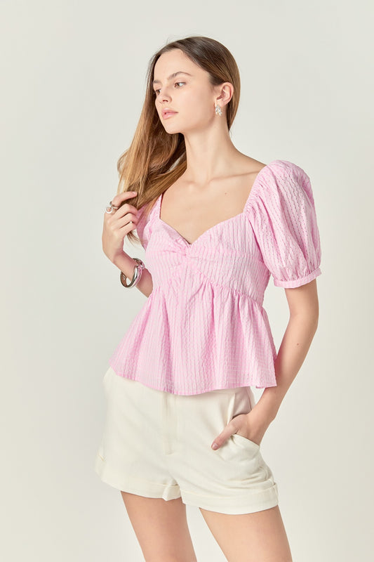 Gingham Grace Blouse
