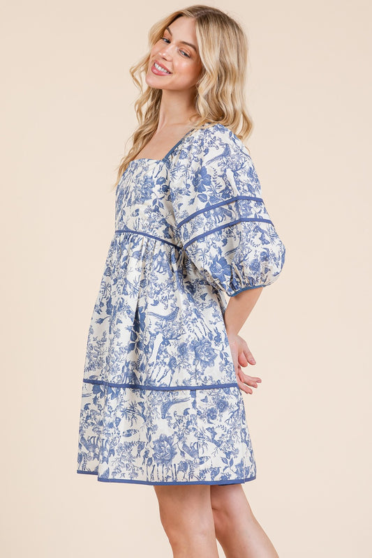 Fiore Blu Dress