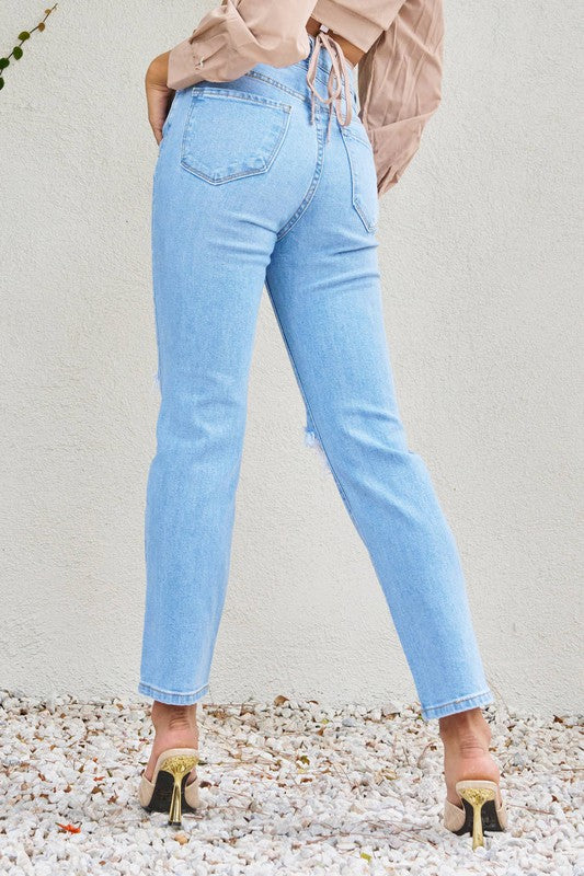 McAllen DoubleWaist Banded Jeans