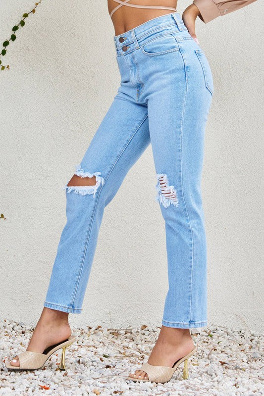 McAllen DoubleWaist Banded Jeans