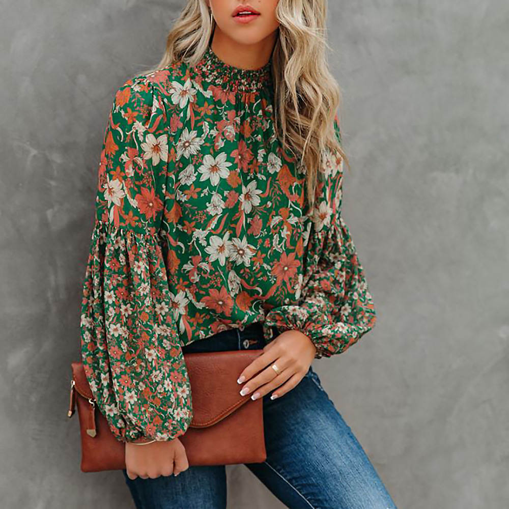 Green Flower Spring Top