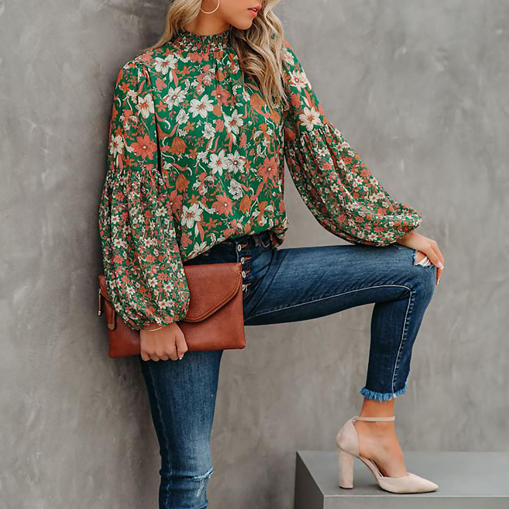 Green Flower Spring Top