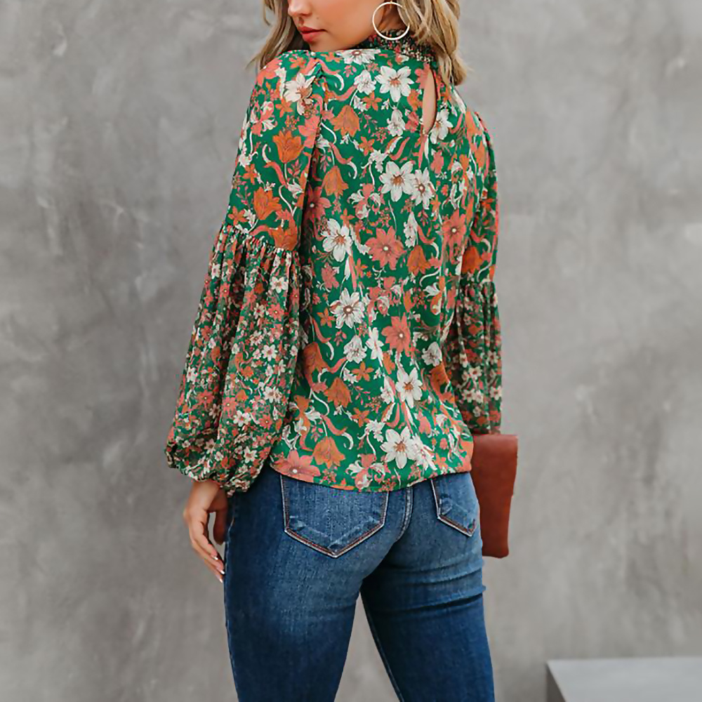 Green Flower Spring Top