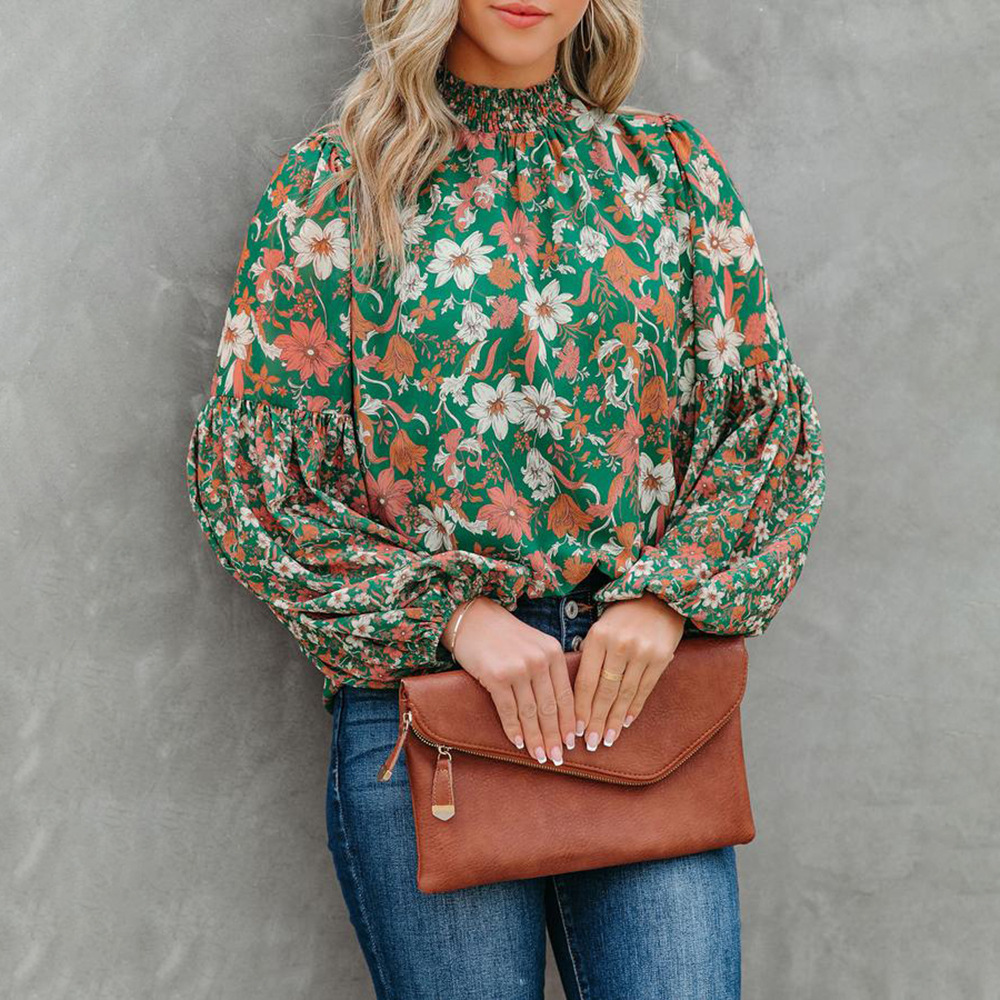 Green Flower Spring Top