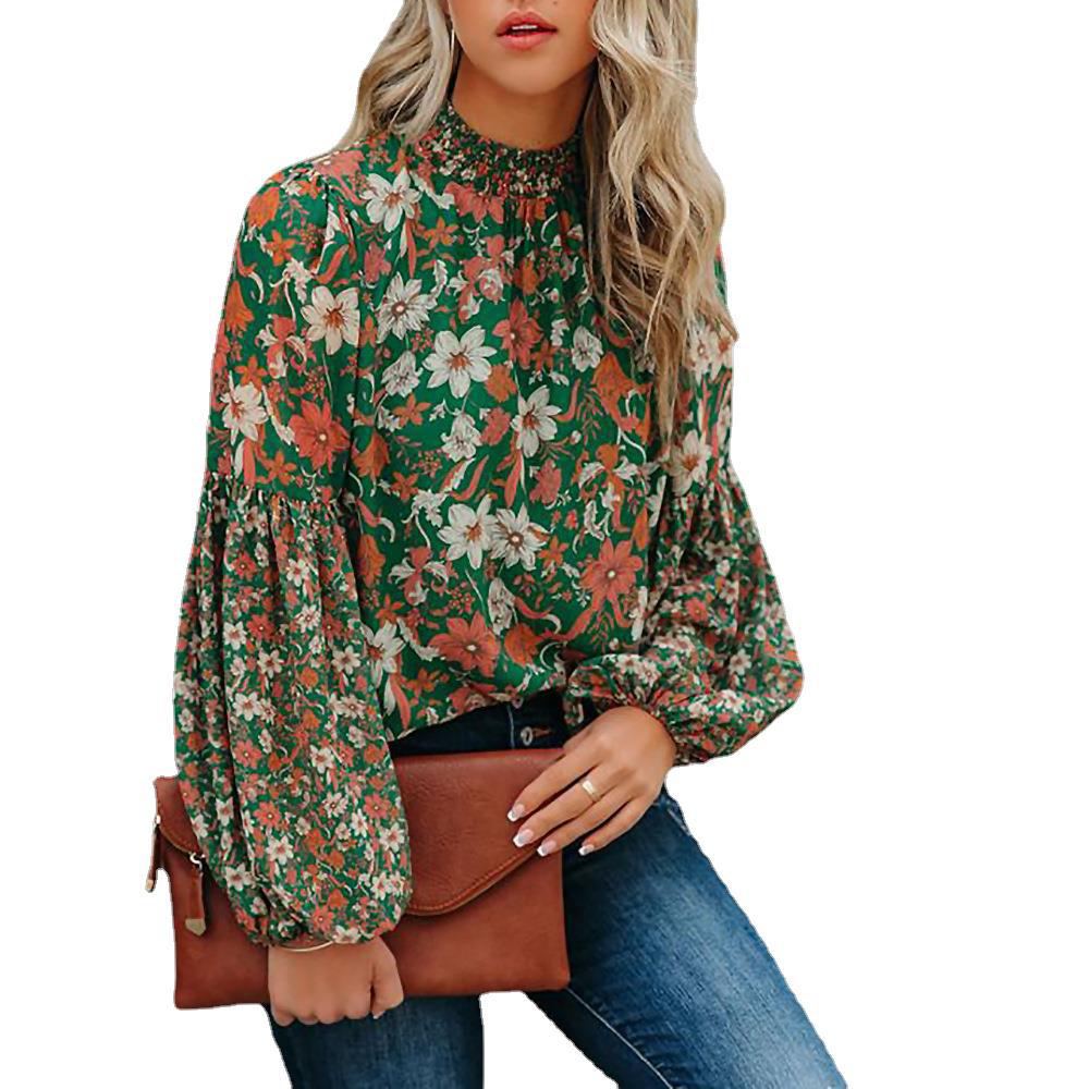 Green Flower Spring Top